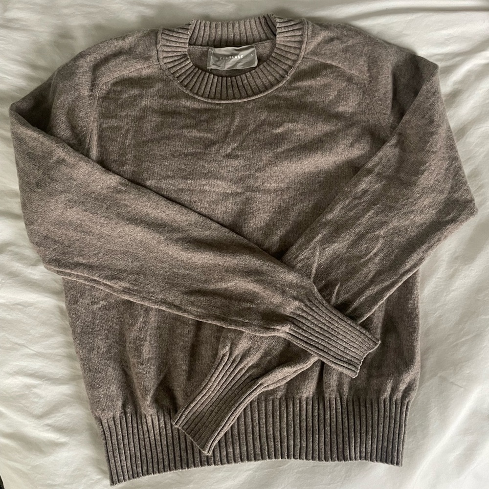 Everlane Wool Cashmere Sweater Crewneck Oatmeal, beige, EUC